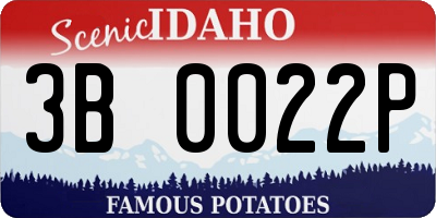 ID license plate 3B0022P