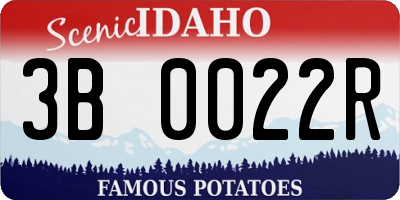 ID license plate 3B0022R
