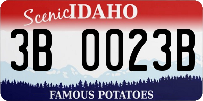 ID license plate 3B0023B