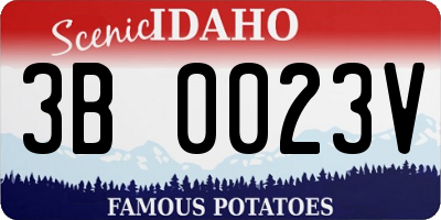 ID license plate 3B0023V
