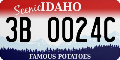 ID license plate 3B0024C