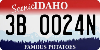 ID license plate 3B0024N