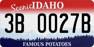 ID license plate 3B0027B