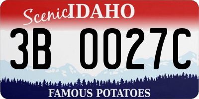 ID license plate 3B0027C