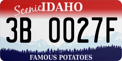 ID license plate 3B0027F