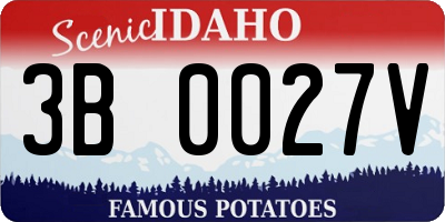 ID license plate 3B0027V