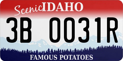 ID license plate 3B0031R