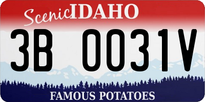ID license plate 3B0031V