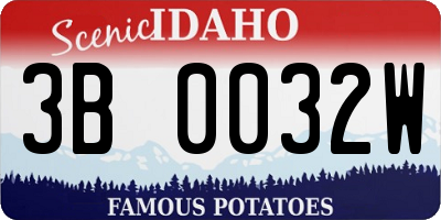 ID license plate 3B0032W
