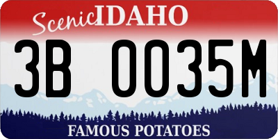 ID license plate 3B0035M