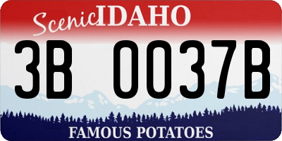 ID license plate 3B0037B