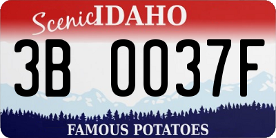 ID license plate 3B0037F