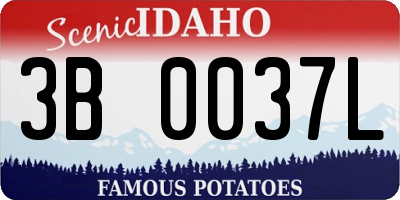 ID license plate 3B0037L