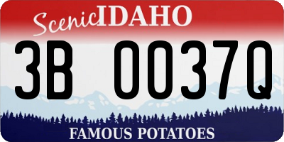 ID license plate 3B0037Q