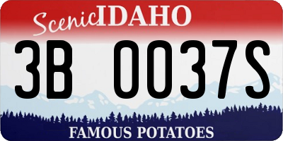 ID license plate 3B0037S
