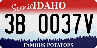 ID license plate 3B0037V
