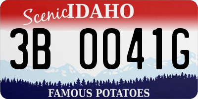 ID license plate 3B0041G