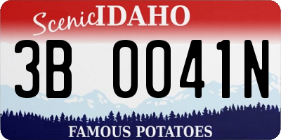 ID license plate 3B0041N