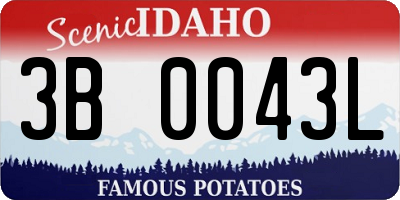 ID license plate 3B0043L