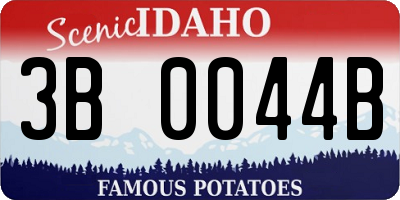 ID license plate 3B0044B