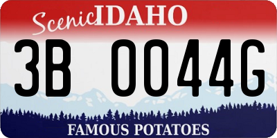 ID license plate 3B0044G