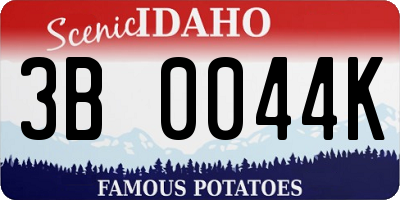 ID license plate 3B0044K
