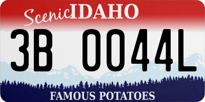ID license plate 3B0044L