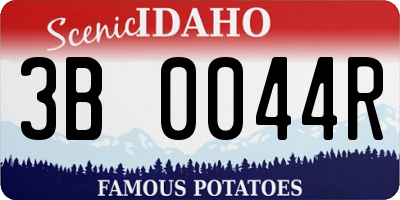 ID license plate 3B0044R