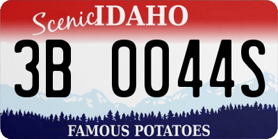 ID license plate 3B0044S