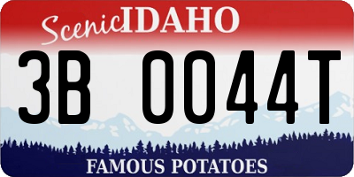 ID license plate 3B0044T