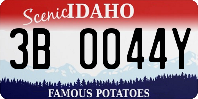 ID license plate 3B0044Y