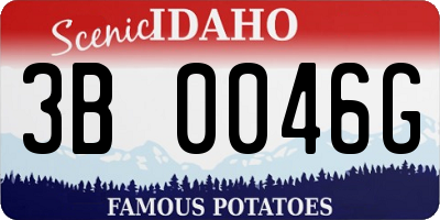 ID license plate 3B0046G
