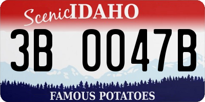 ID license plate 3B0047B