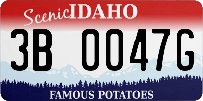 ID license plate 3B0047G