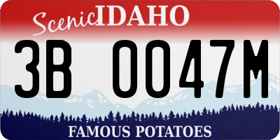ID license plate 3B0047M