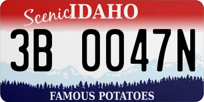 ID license plate 3B0047N