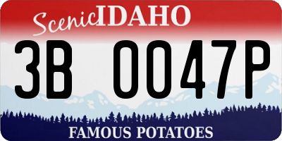ID license plate 3B0047P