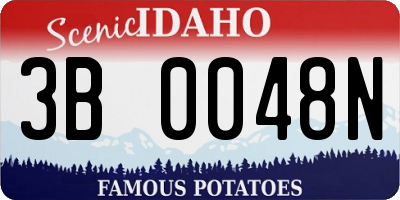 ID license plate 3B0048N