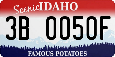 ID license plate 3B0050F