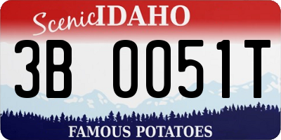 ID license plate 3B0051T