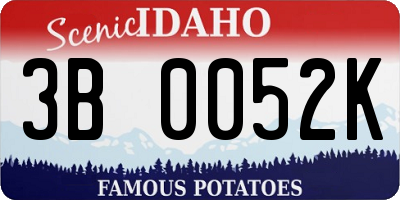 ID license plate 3B0052K