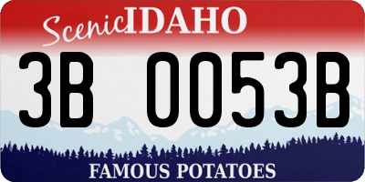 ID license plate 3B0053B