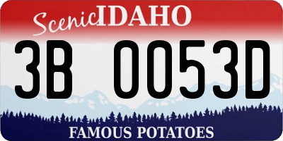 ID license plate 3B0053D