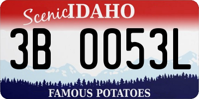 ID license plate 3B0053L