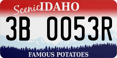 ID license plate 3B0053R