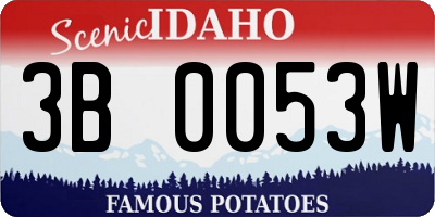 ID license plate 3B0053W
