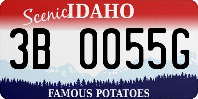 ID license plate 3B0055G