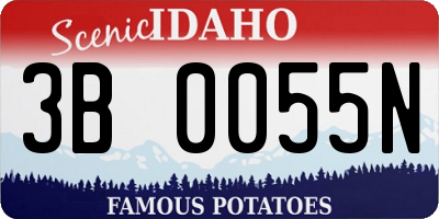 ID license plate 3B0055N