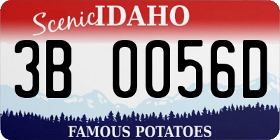 ID license plate 3B0056D