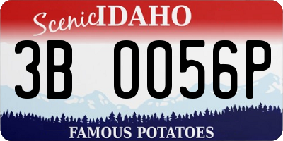 ID license plate 3B0056P